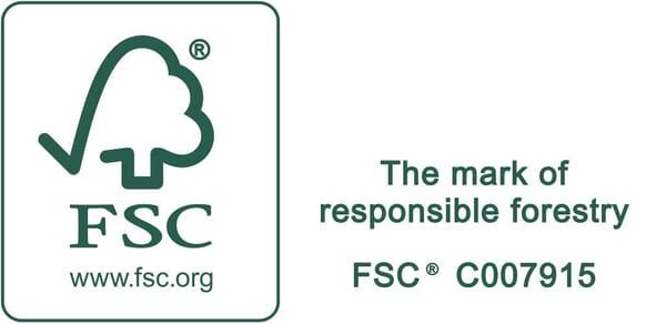 FSC® certified, the mark of responsible forestry, licence C007915